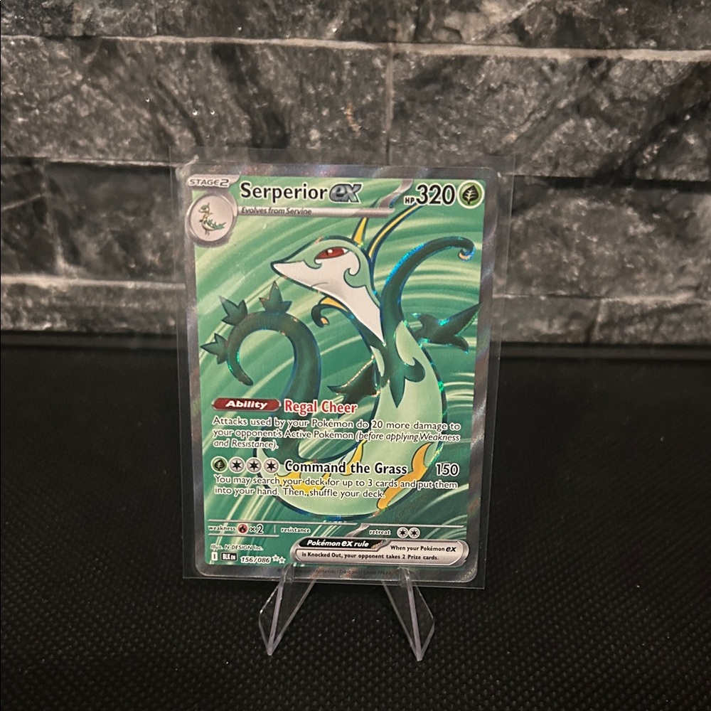 Pokemon Serperior EX Full Art ‎ Card 156/086 from Black Bolt set M/NM